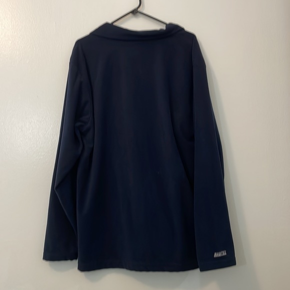 Nautica zipper v neck light jacket shirt navy blue xl 100% polyester - Picture 6 of 6